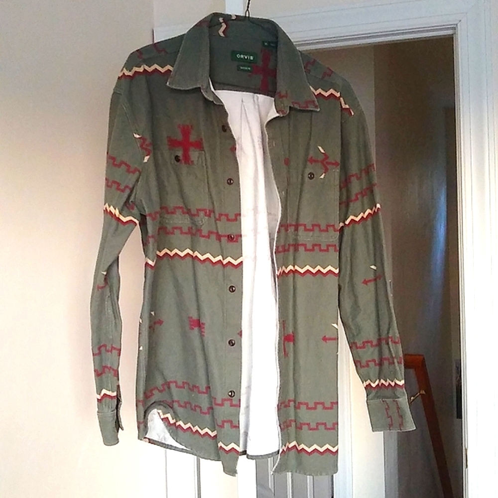 Orvis XL Men's Flannel Shirt jacket
